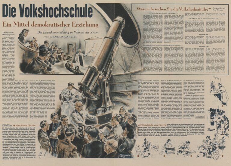 Die VHS habe eine zentrale Funktion in der Demokratie. So die Hauptaussage eines Artikels von Hermann Weilenmann in der Volkszeitung 1948. Quelle: Staatsarchiv Z&uuml;rich